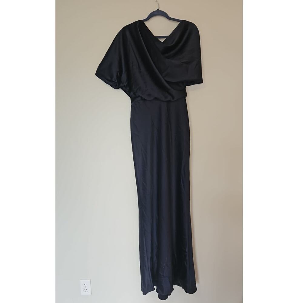 Amsale Slouch Gown – Black – Size 6 - Picture 2 of 6